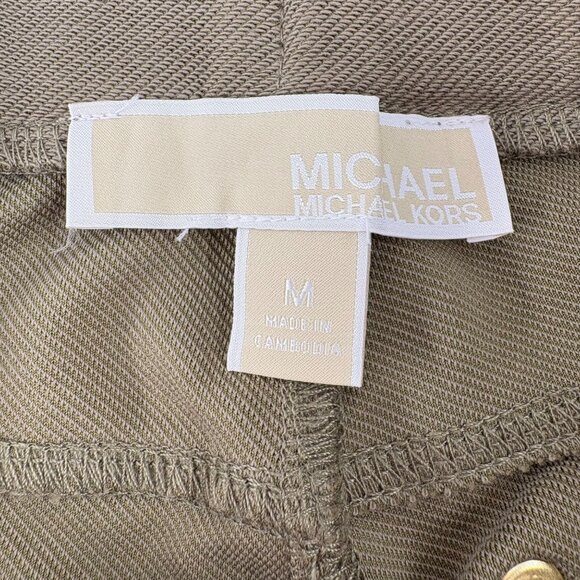 Michael Kors Womens Khaki Pants Medium Cotton & Polyester Blend pull on stretch - Picture 2 of 6